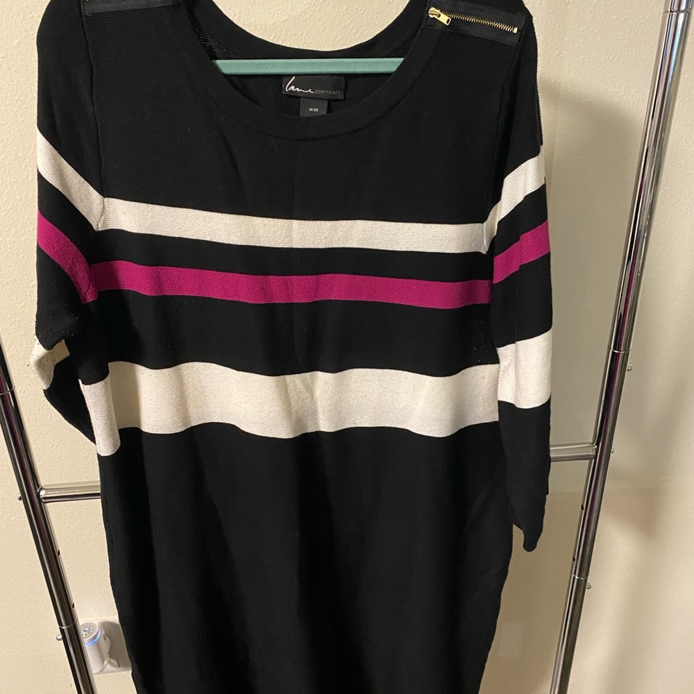 Zippered Sweater Dress